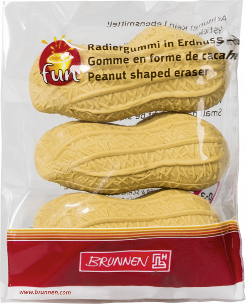 Erdnuss-Radiergummi 3er