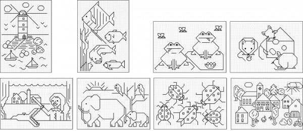 Stickkarton 17 x 24 cm, 40 Bogen sortiert