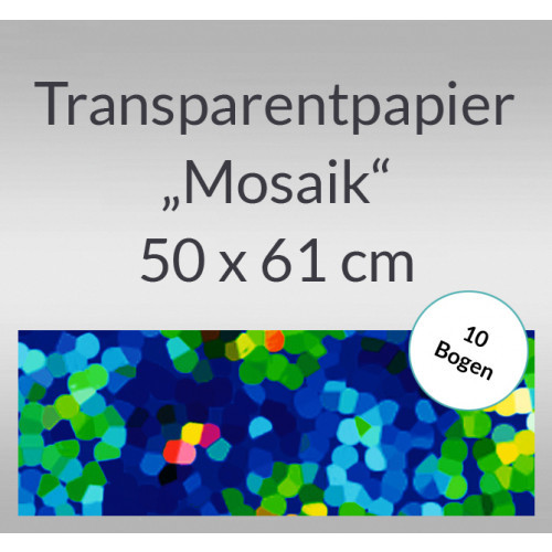 Transparentpapier -Mosaik- 50x61cm, 10 Bogen
