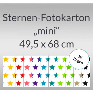 Sternchen-Fotokarton 10er sortiert 49,5x68cm