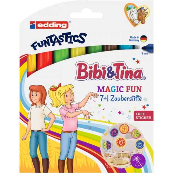 FUNTASTICS MAGIC FUN Kinderfasermaler 8er-Set sortiert Bibi & Tina®