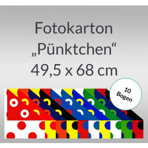 Pünktchen-Fotokarton 49 x 68 cm, 10 Bogen sortiert