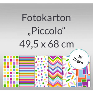 Fotokarton Piccolo 49,5 x 68 cm, 10 Bogen sortiert