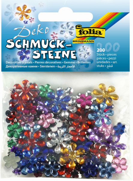 Schmucksteine -Blumen- 200 Stück