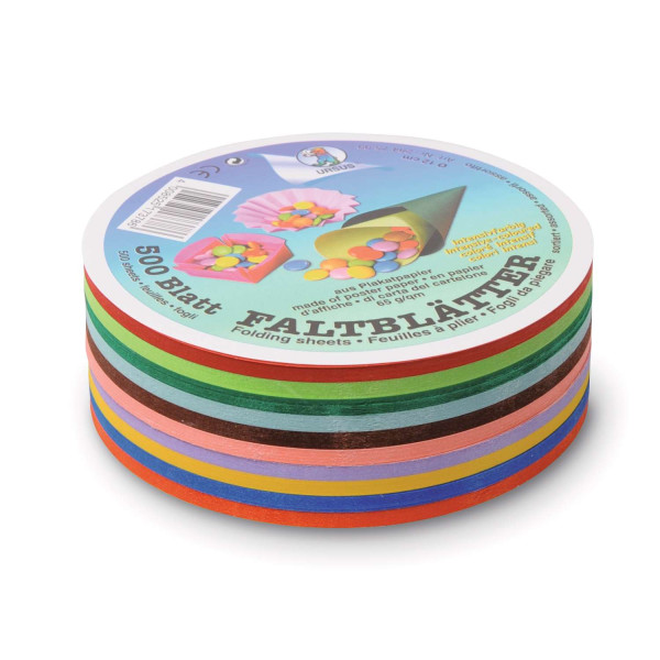 Faltblätter 500er, 12 cm rund