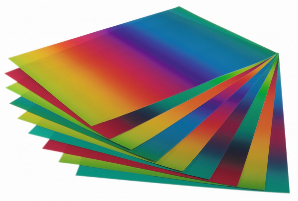 Regenbogen-Tonkarton 35 x 50 cm, 20 Bogen