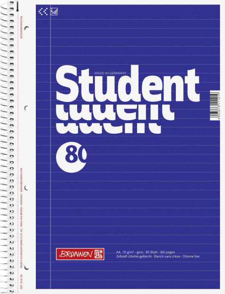 Collegeblock Student A4 -liniert-