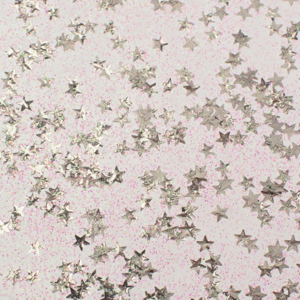 Konfetti-Glitter-Glue 53ml -silber Sterne-
